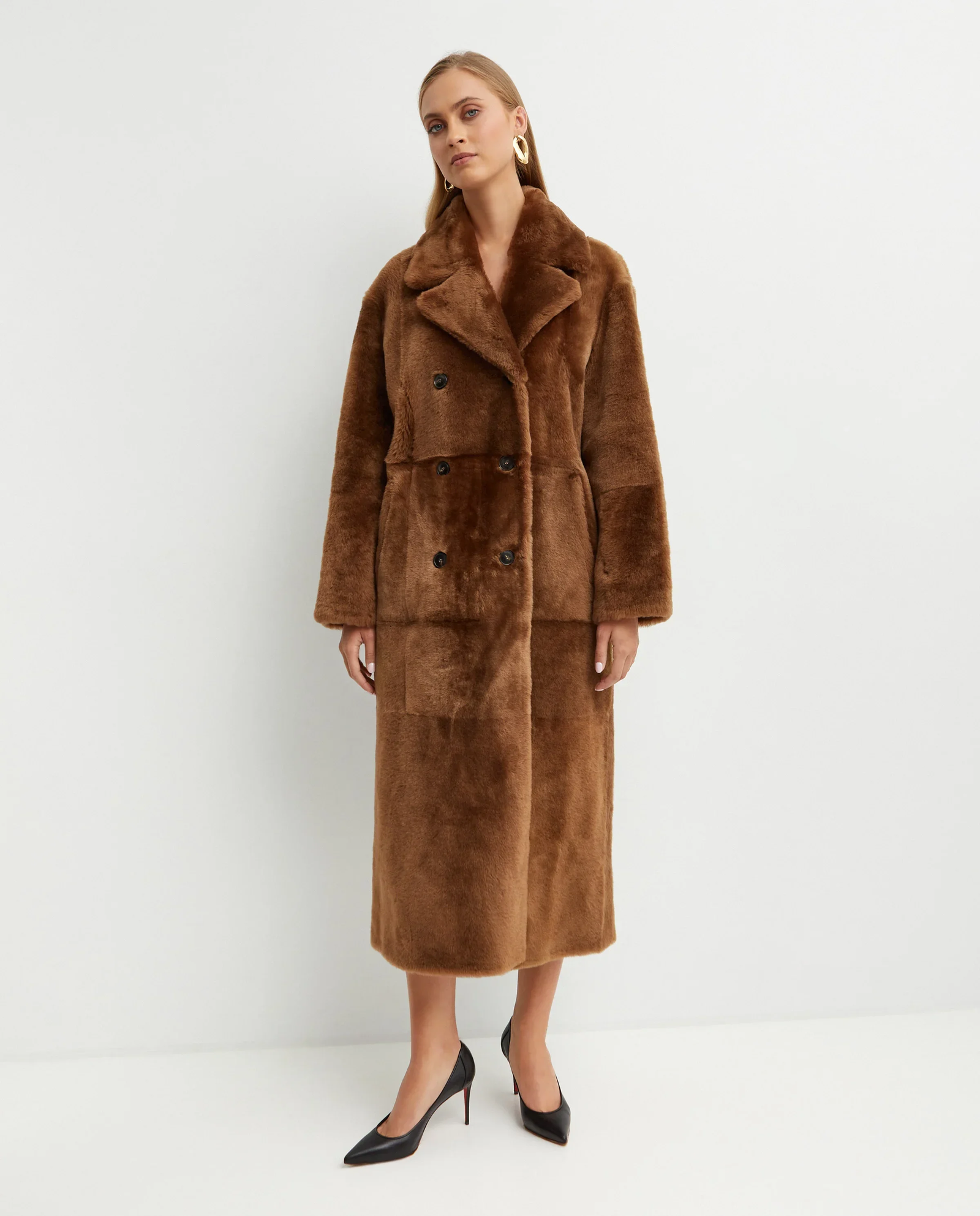 Długi dwurzędowy płaszcz - Image #0