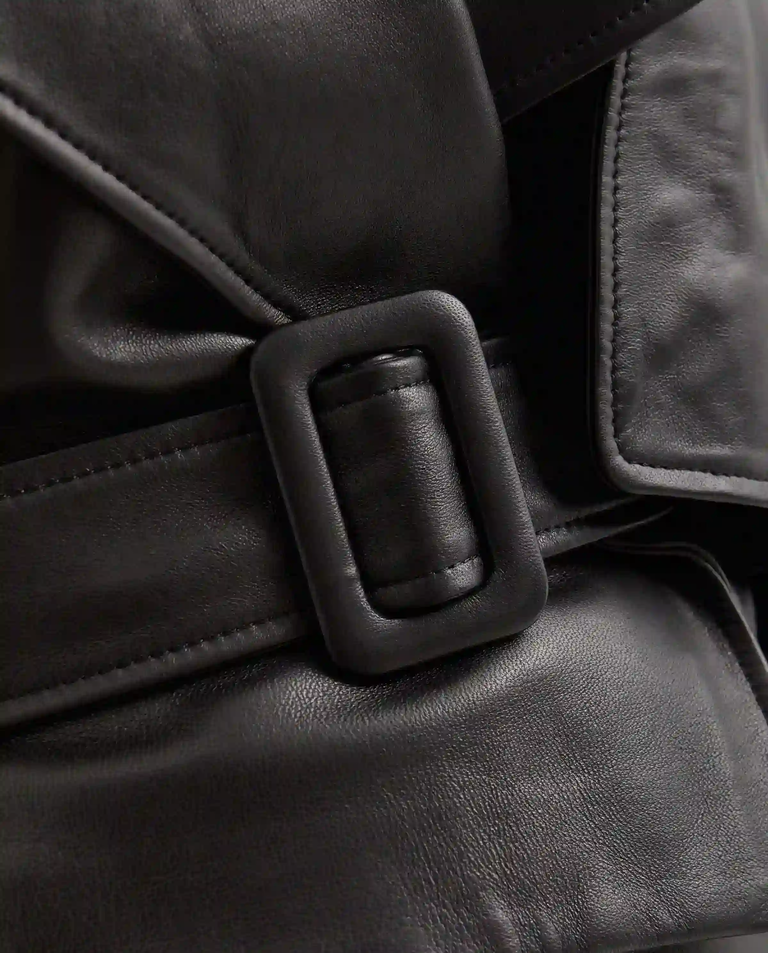 Czarna skórzana kurtka Hatti - Image #4