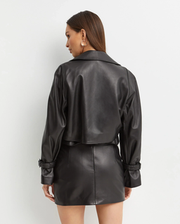 Czarna skórzana kurtka Hatti - Image #3