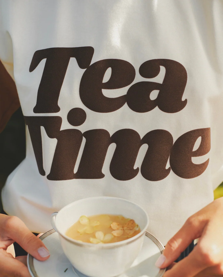 Kremowy t-shirt Tea Time - Image #3