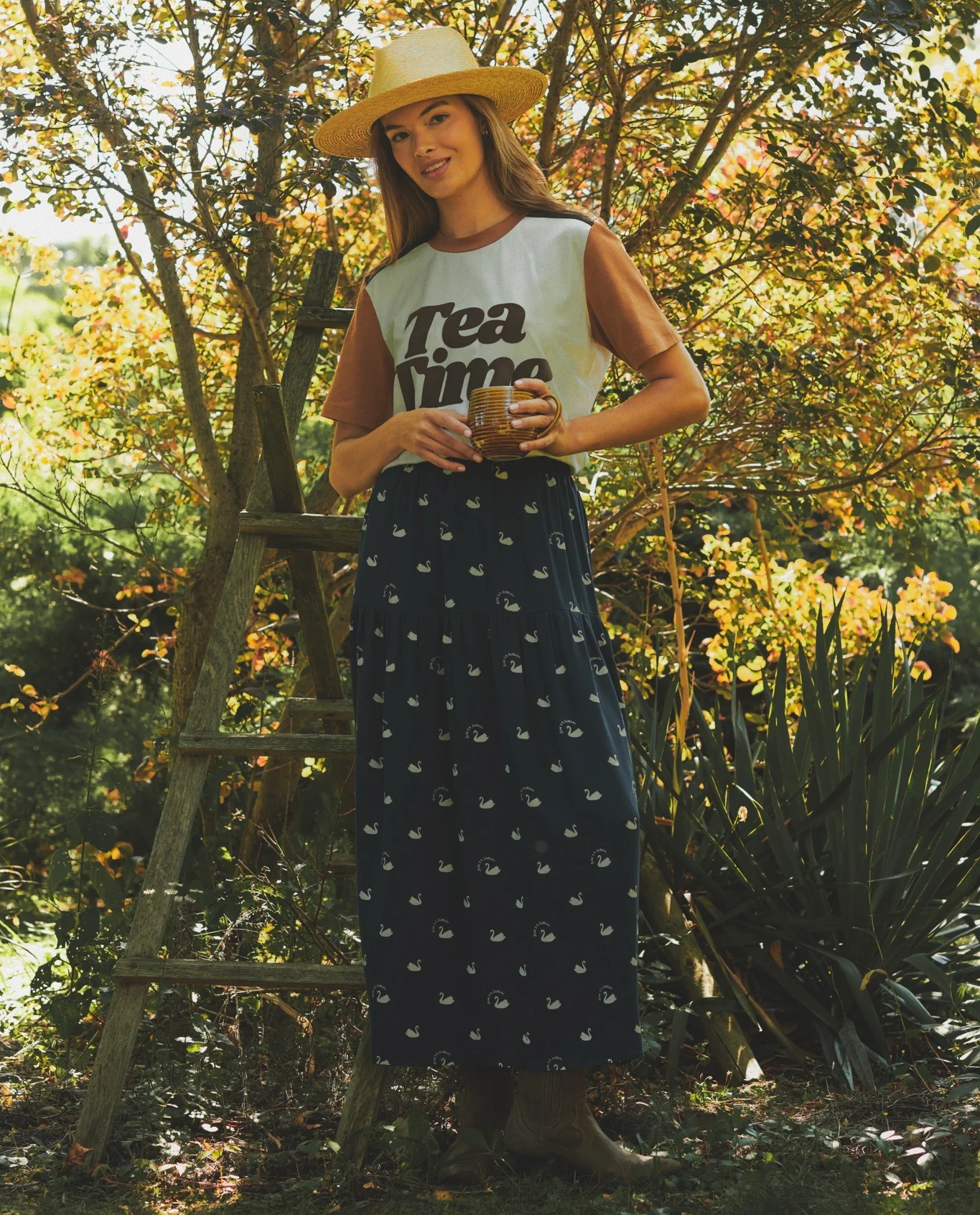 Kremowy t-shirt Tea Time - Image #1