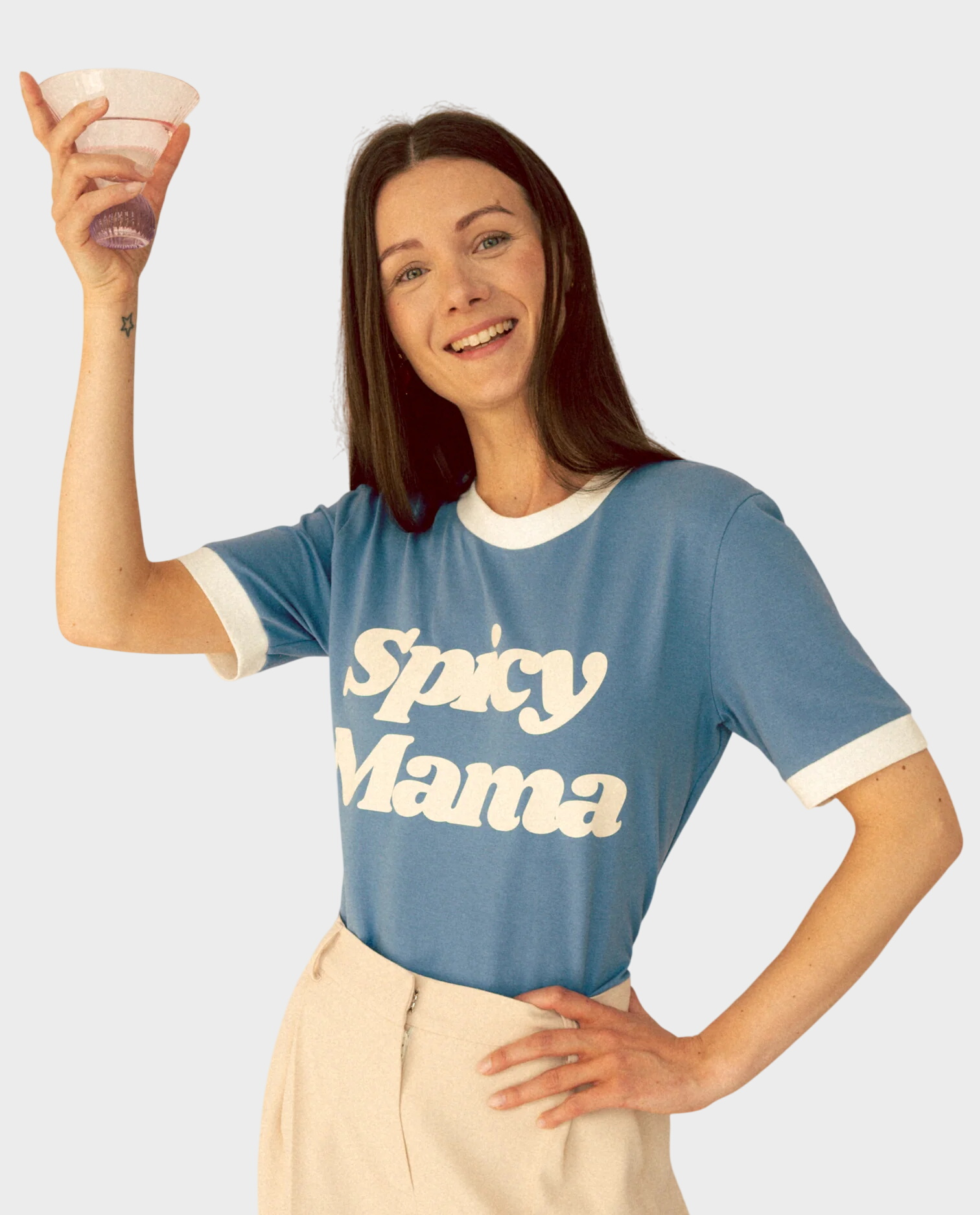 Niebieski t-shirt Spicy Mama - Image #0