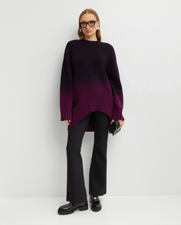 Różowy asymetryczny sweter Degradè - Image #1