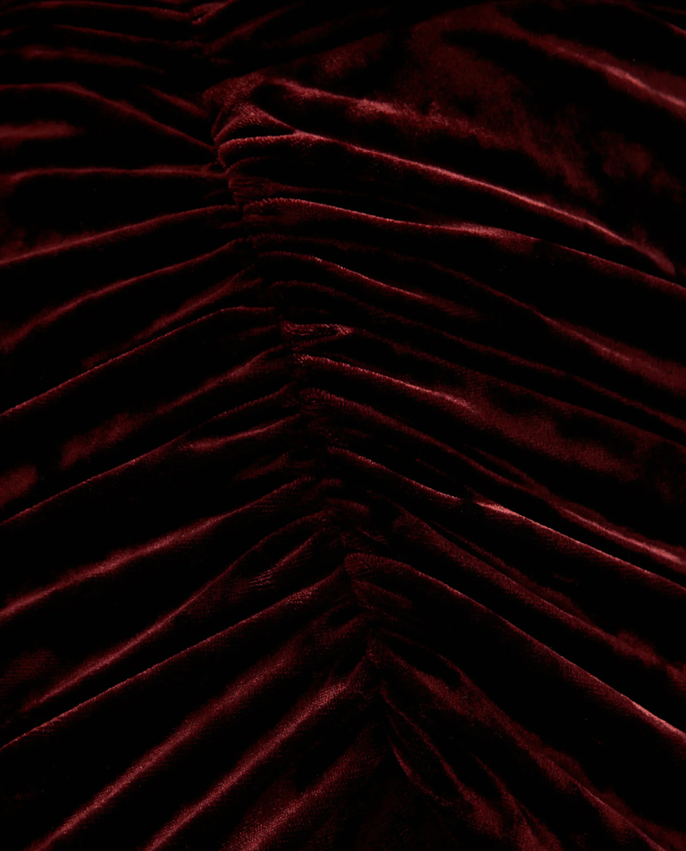 Welurowa sukienka z drapowaniem - Image #5