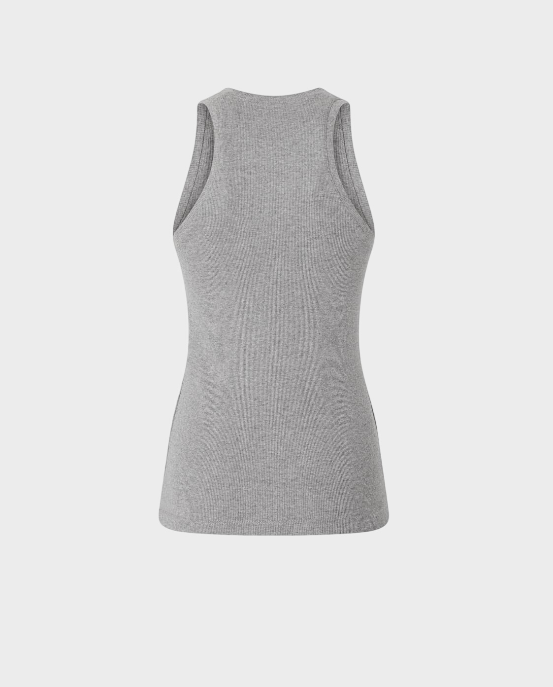 Szary prążkowany tank top - Image #1