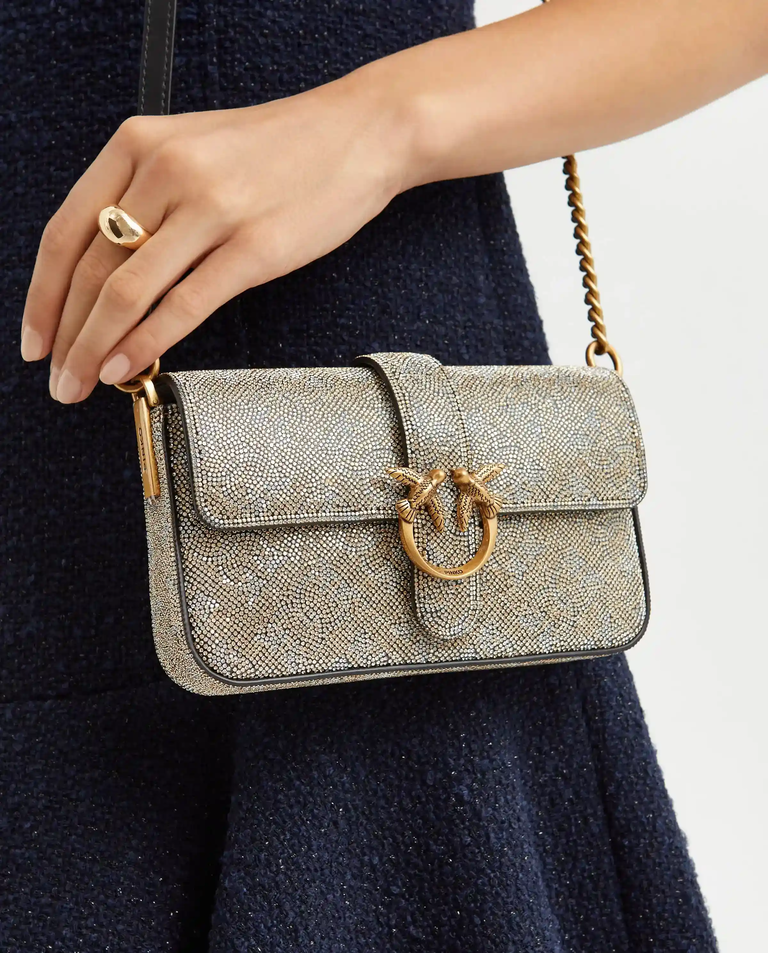 Torebka Baby Love Bag Slouchy zdobiona kryształkami