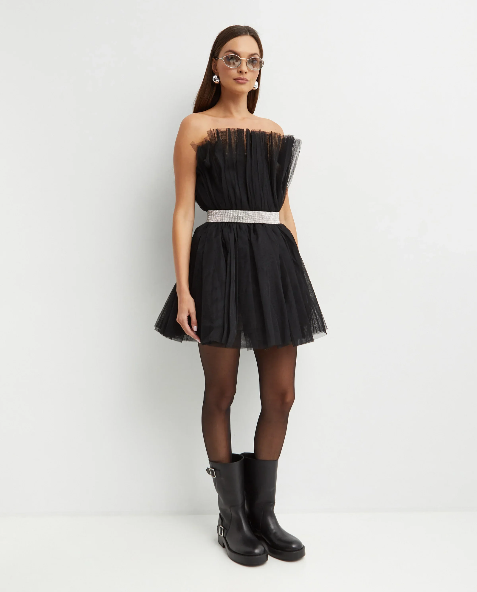 Czarna sukienka mini Anna Noir - Image #3