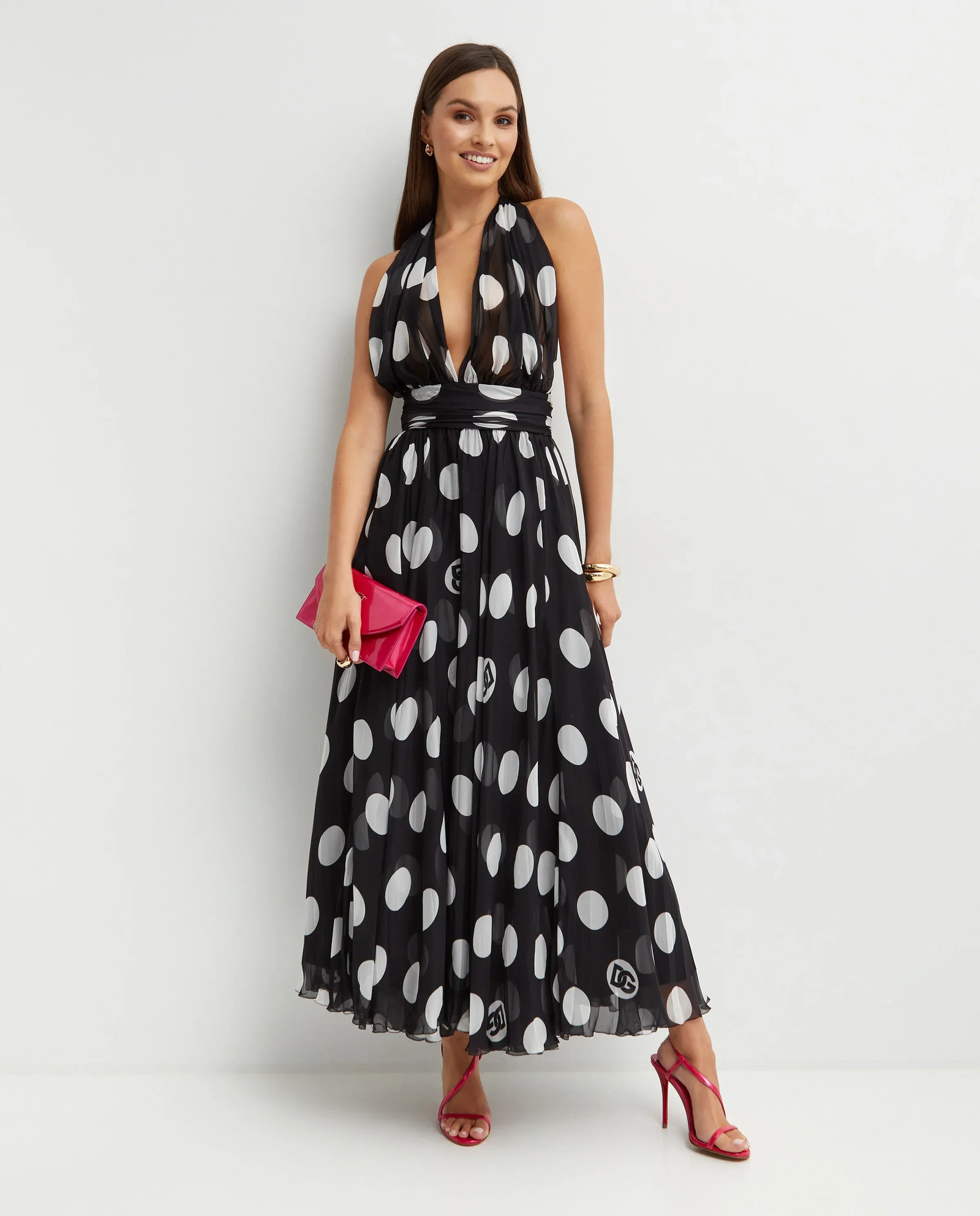 Plisowana sukienka z wiązaniem - Image #2