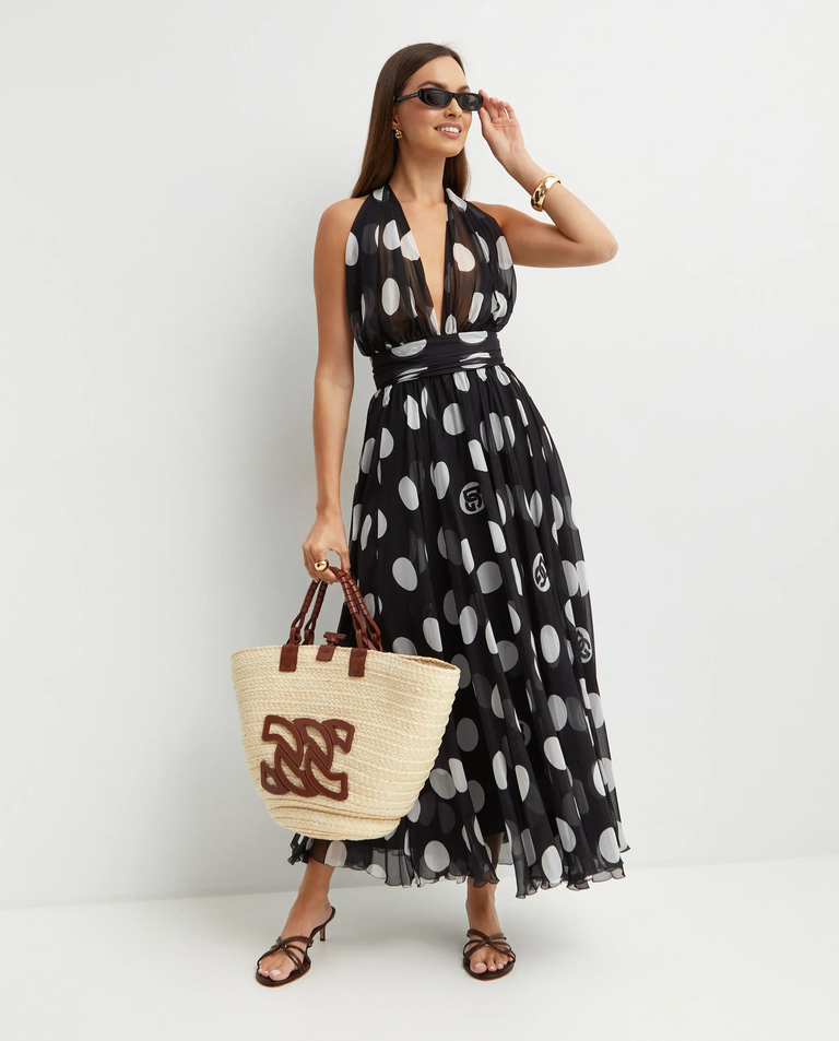 Plisowana sukienka z wiązaniem - Image #4