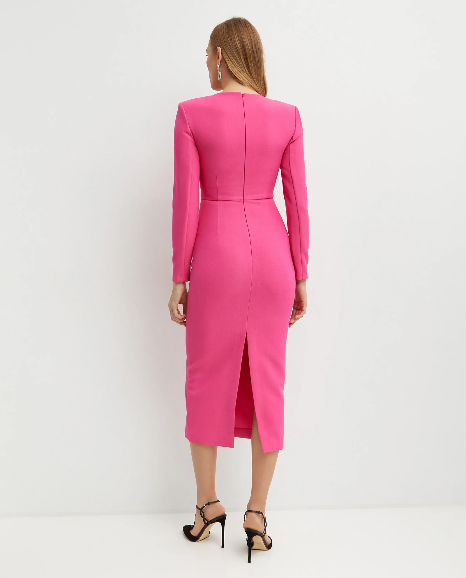 Różowa sukienka z asymetrycznym dekoltem - Image #2