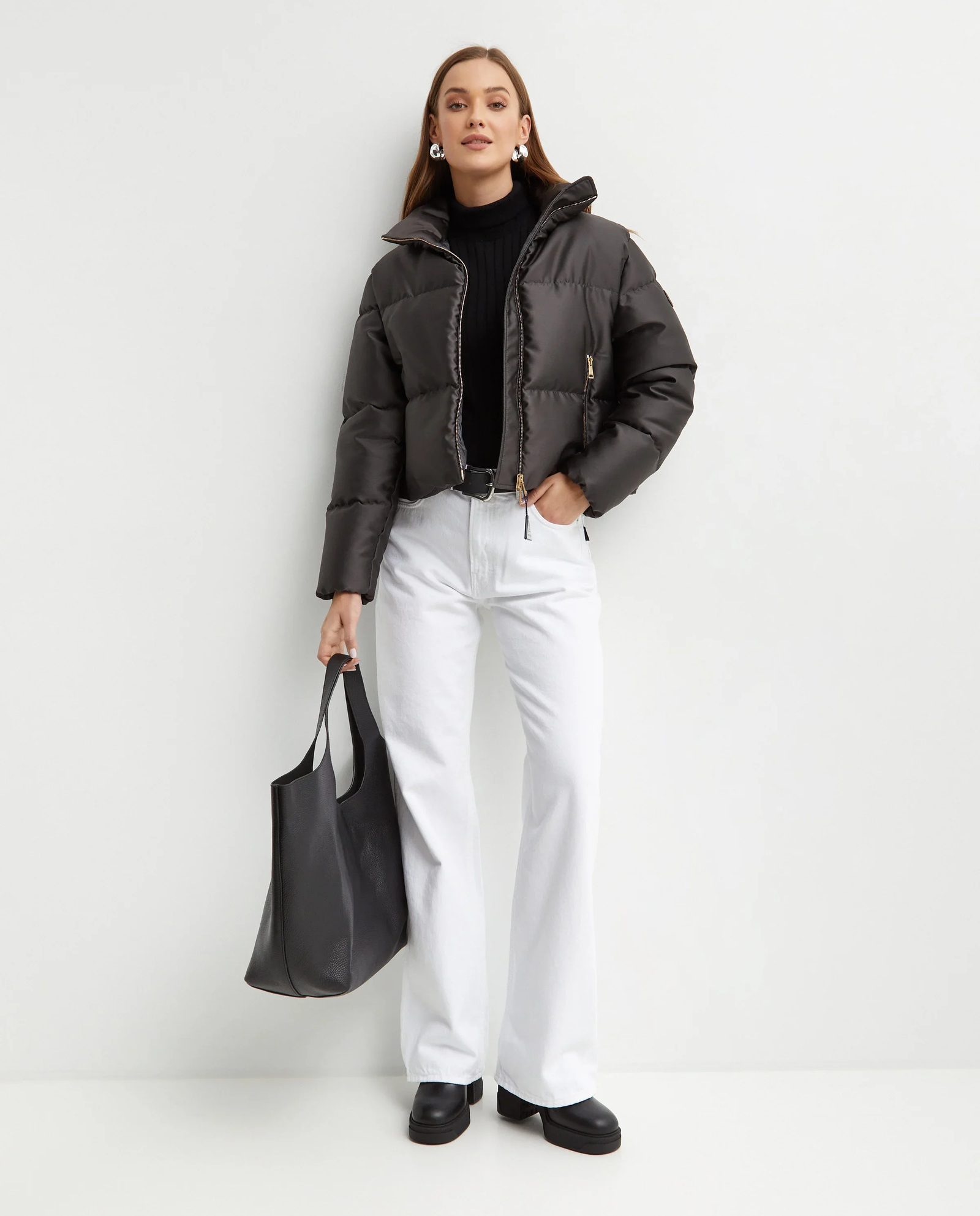 Ciemnoszara puchowa kurtka Bonnelles - Image #3