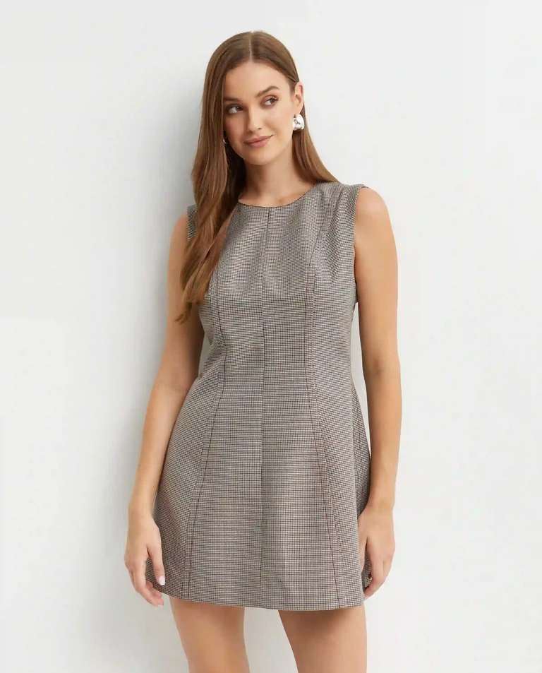 Szara sukienka mini