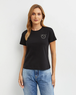 Czarny t-shirt z biżuteryjnym logo Nambrone - Image #0