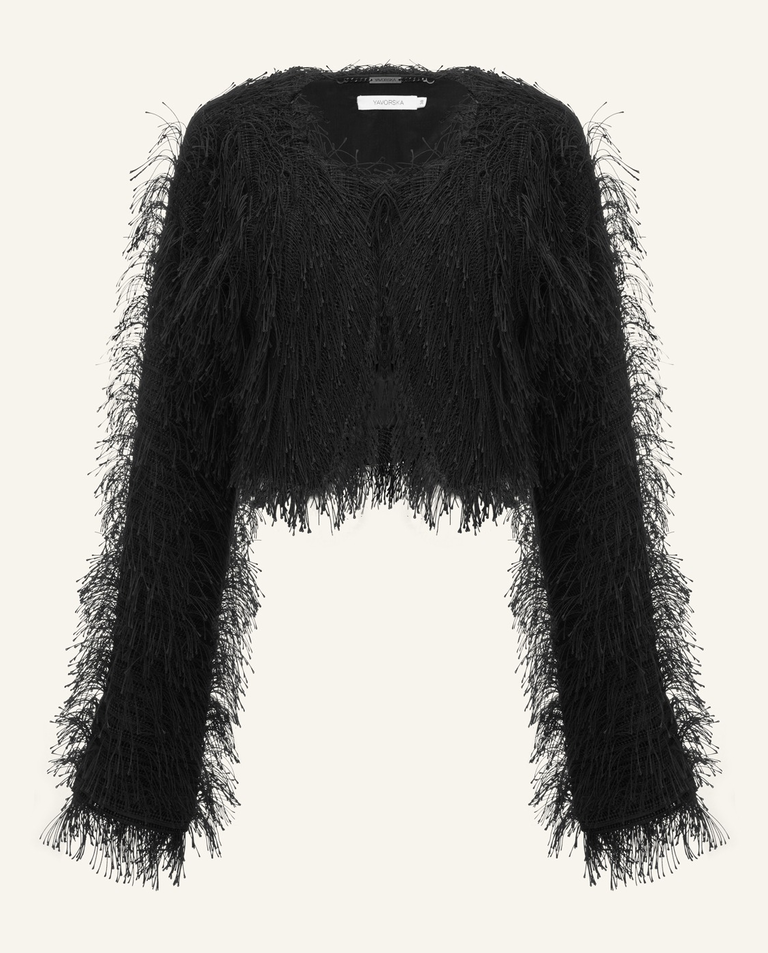 Krótka marynarka z frędzlami - Image #8