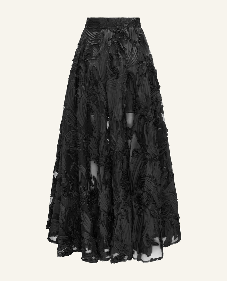 Czarna rozkloszowana spódnica - Image #9