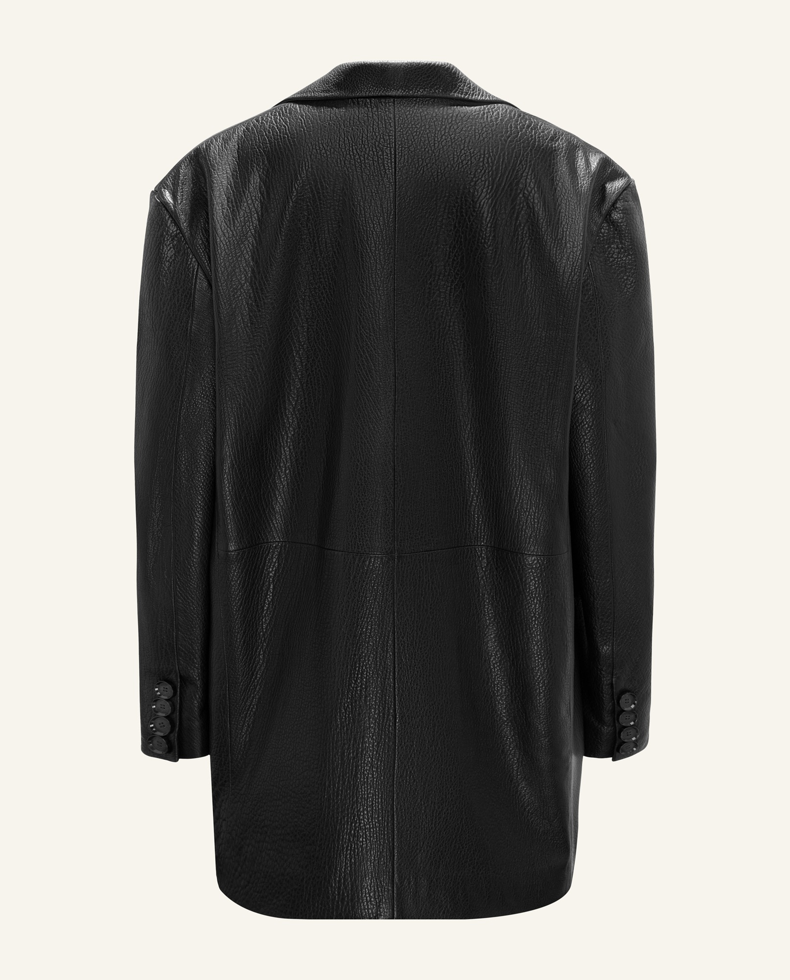 Skórzany blezer oversize - Image #5