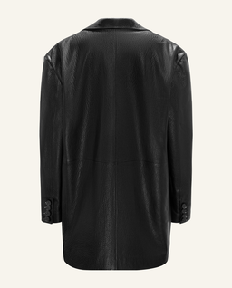 Skórzany blezer oversize - Image #5