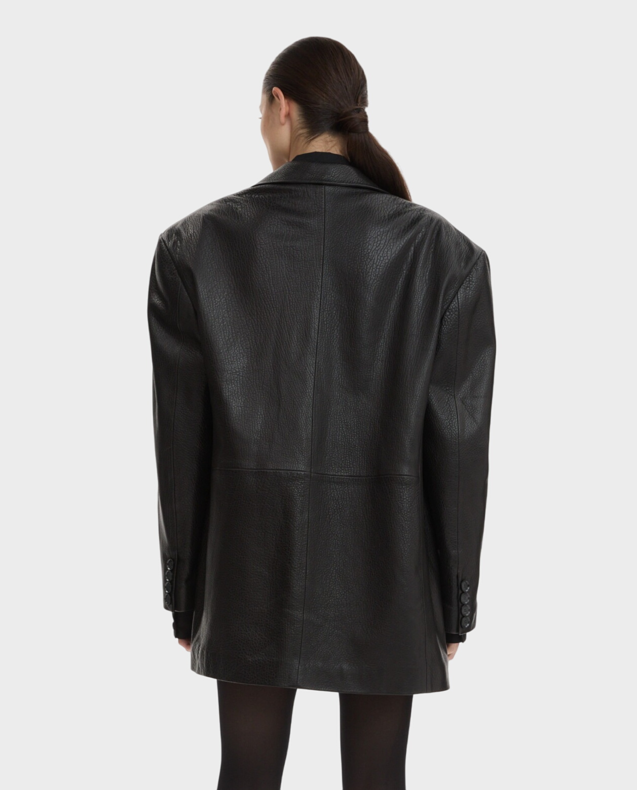 Skórzany blezer oversize - Image #1