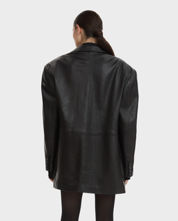 Skórzany blezer oversize - Image #1