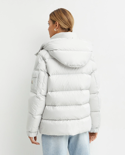 Jasnoszara kurtka puchowa - Image #4