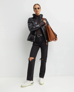 Czarna kurtka puchowa - Image #2