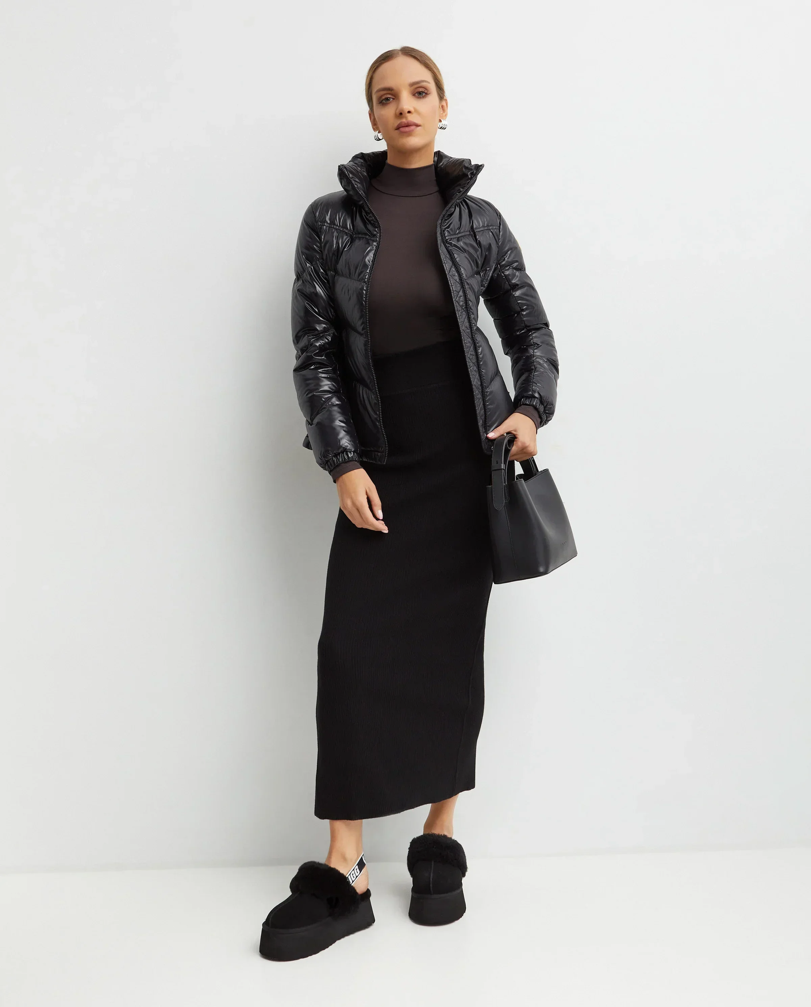 Czarna kurtka puchowa - Image #3