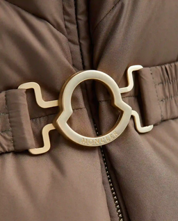 Brązowy puchowy płaszcz - Image #5