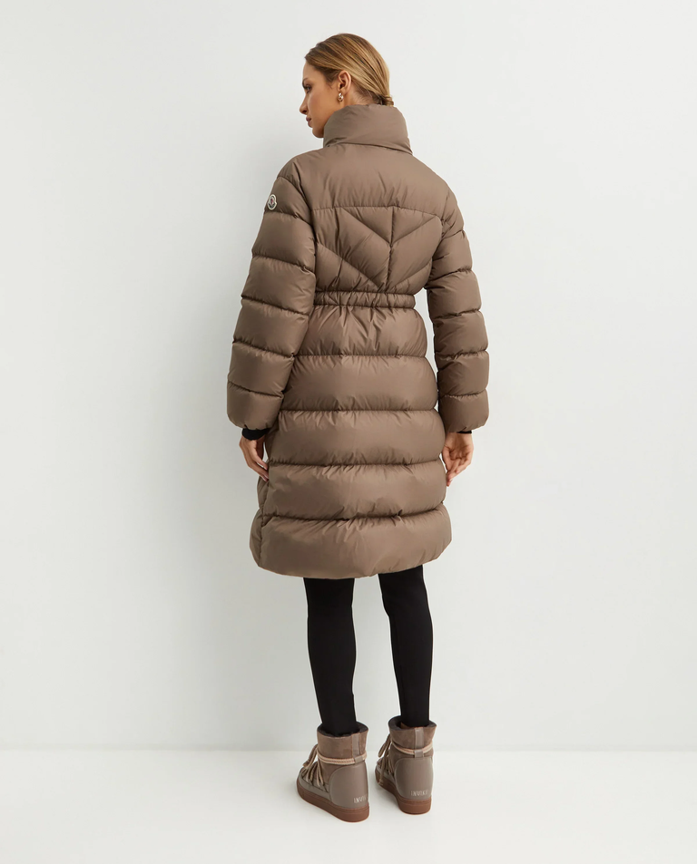 Brązowy puchowy płaszcz - Image #3