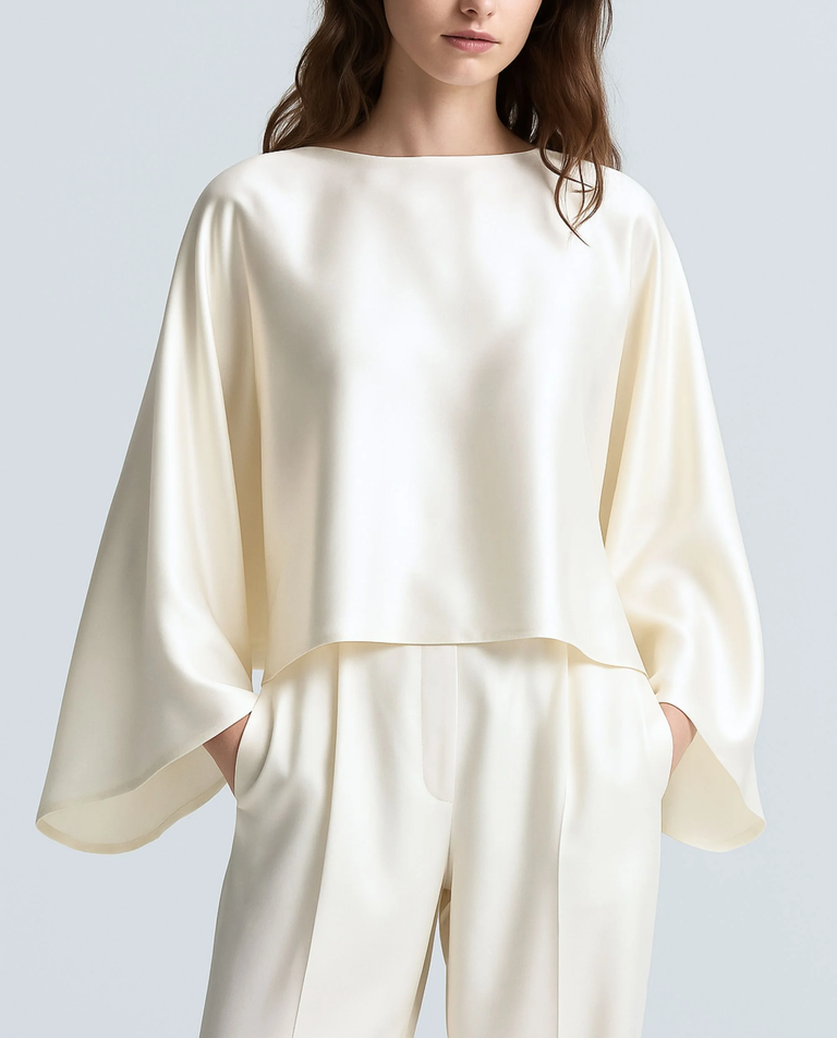 Jedwabna bluzka o kroju kimono - Image #2