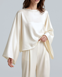Jedwabna bluzka o kroju kimono - Image #3