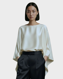Jedwabna bluzka o kroju kimono - Image #0