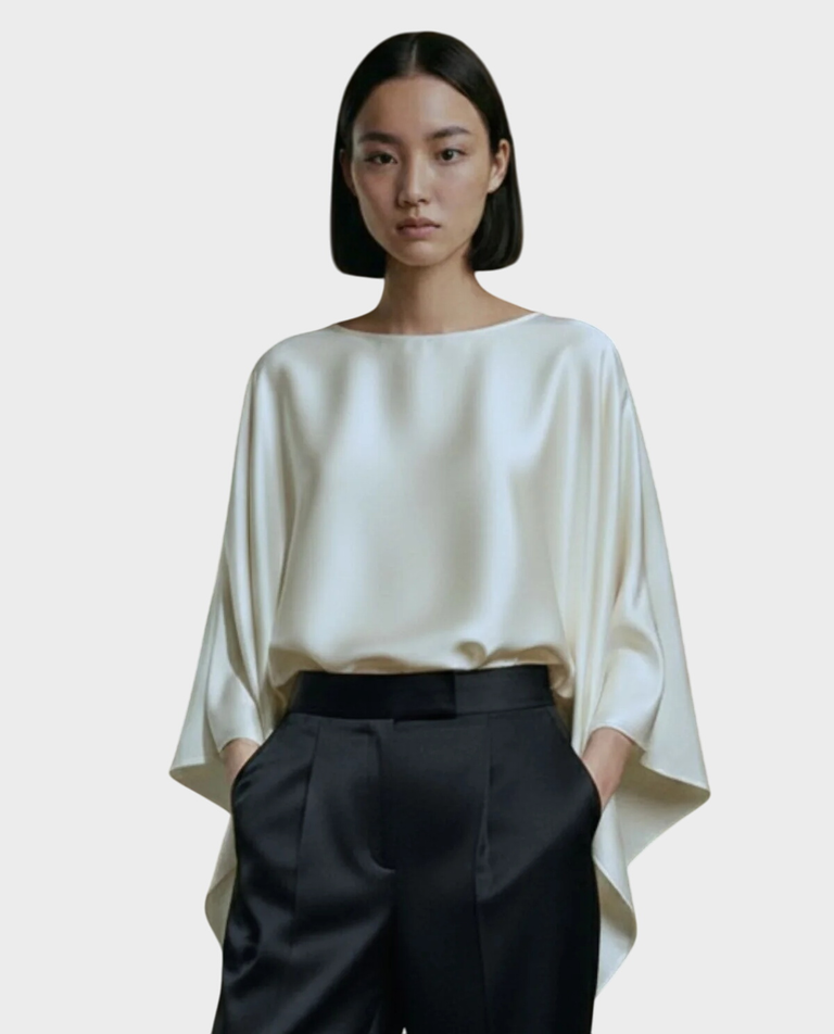 Jedwabna bluzka o kroju kimono - Image #0