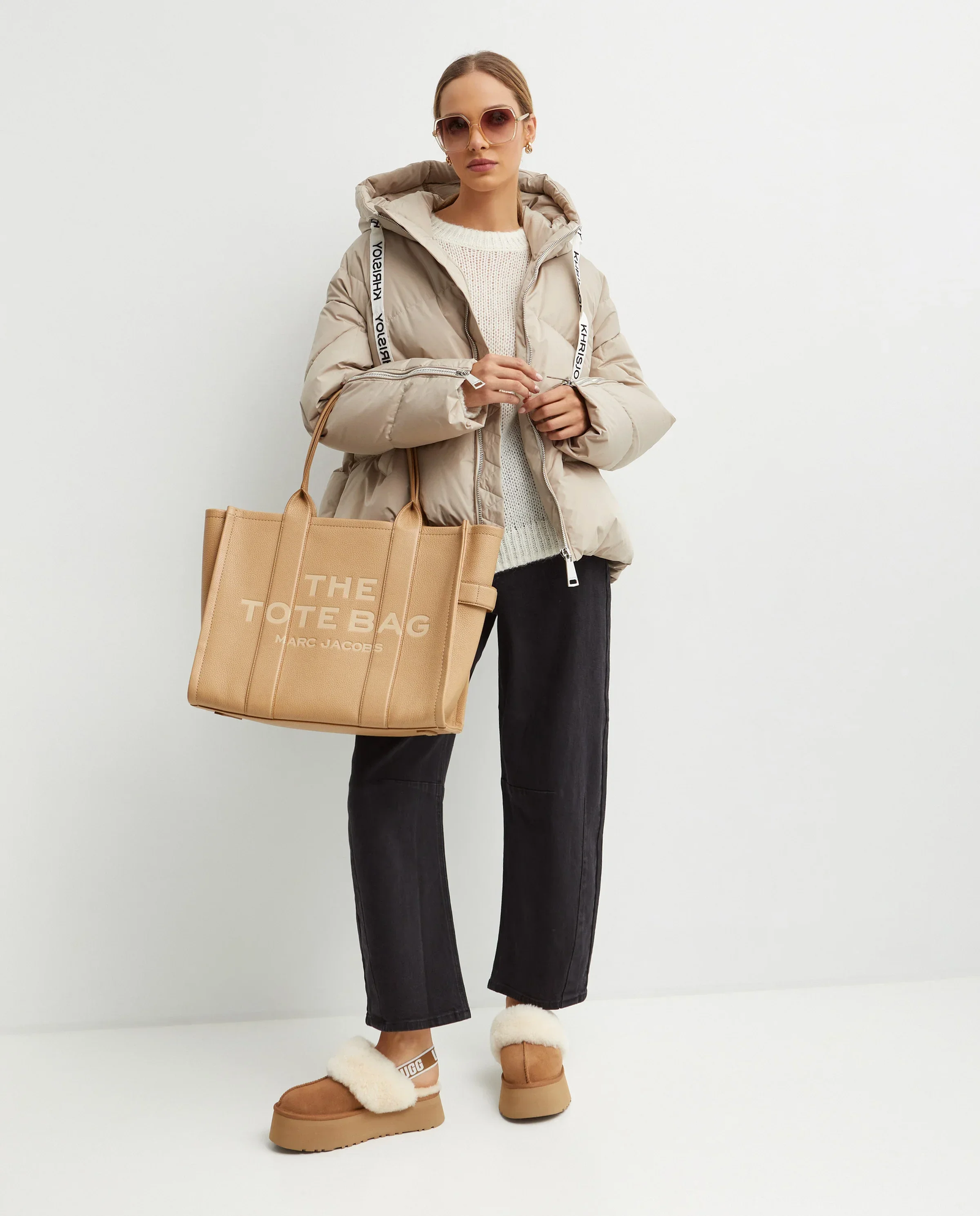 Beżowa kurtka puchowa - Image #5