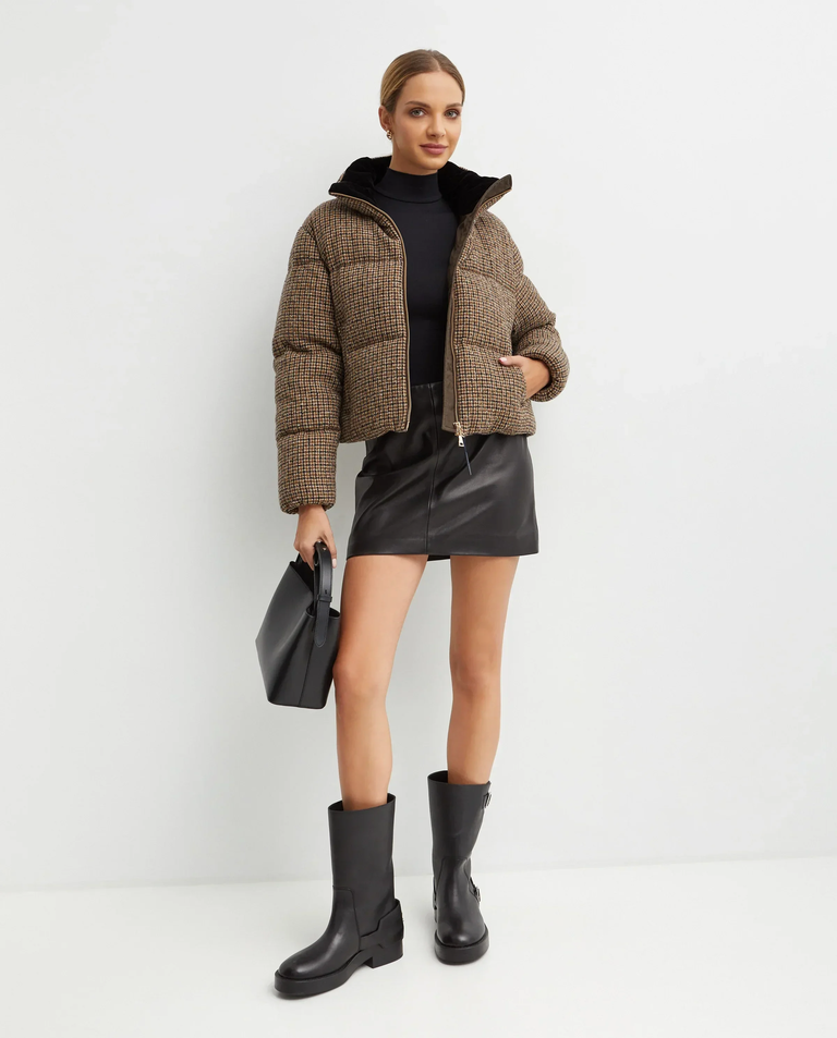 Brązowa kurtka puchowa - Image #2