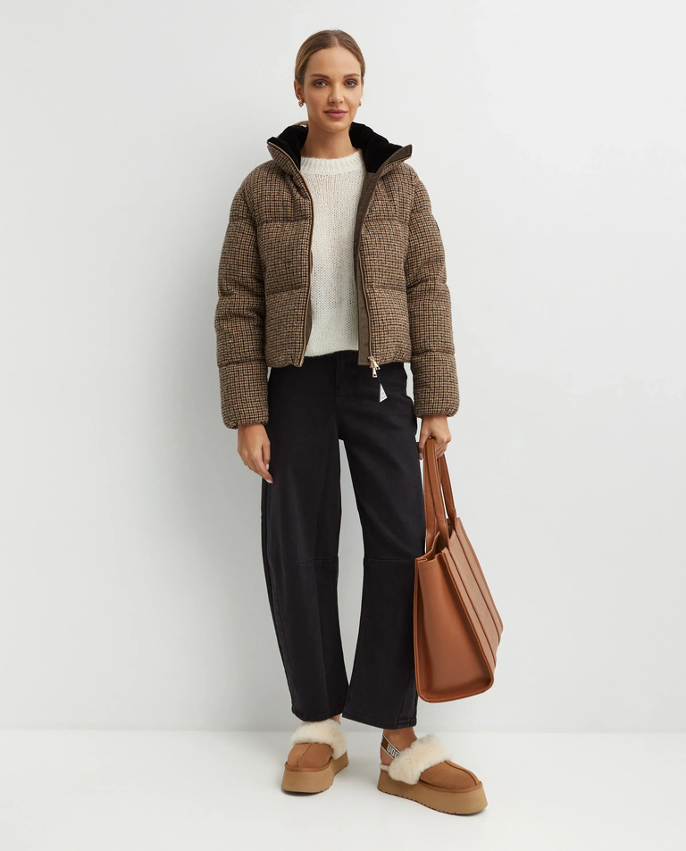 Brązowa kurtka puchowa - Image #5