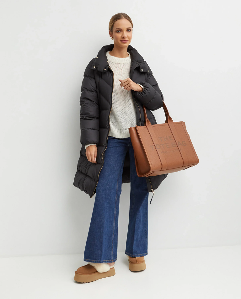 Czarny puchowy płaszcz - Image #2