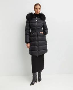 Czarny pikowany płaszcz - Image #0