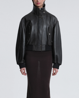 Brązowa kurtka skórzana Briar - Image #0