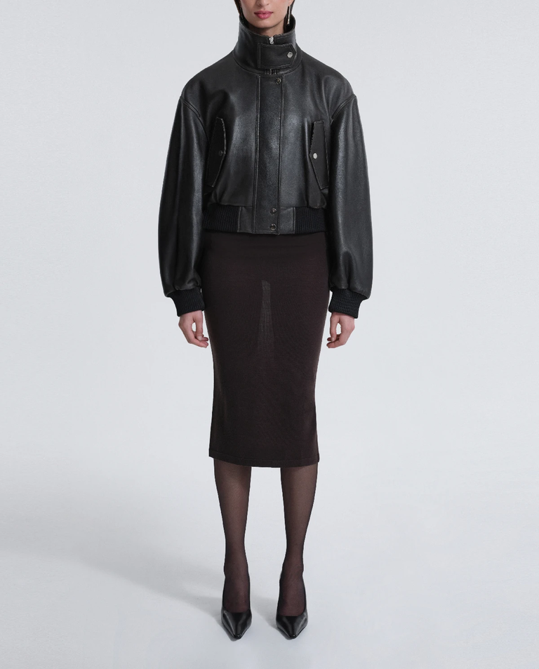 Brązowa kurtka skórzana Briar - Image #2