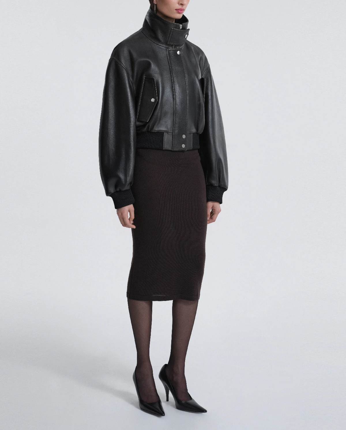 Brązowa kurtka skórzana Briar - Image #3