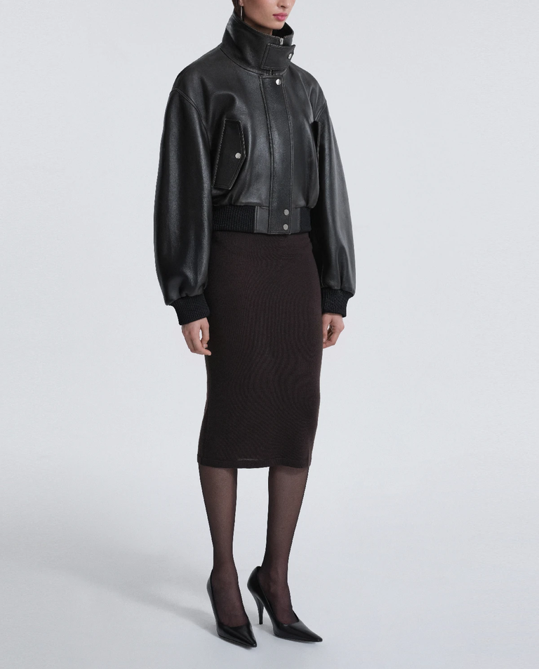 Brązowa kurtka skórzana Briar - Image #3