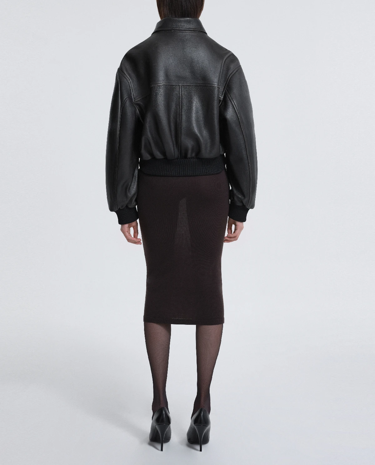 Brązowa kurtka skórzana Briar - Image #4