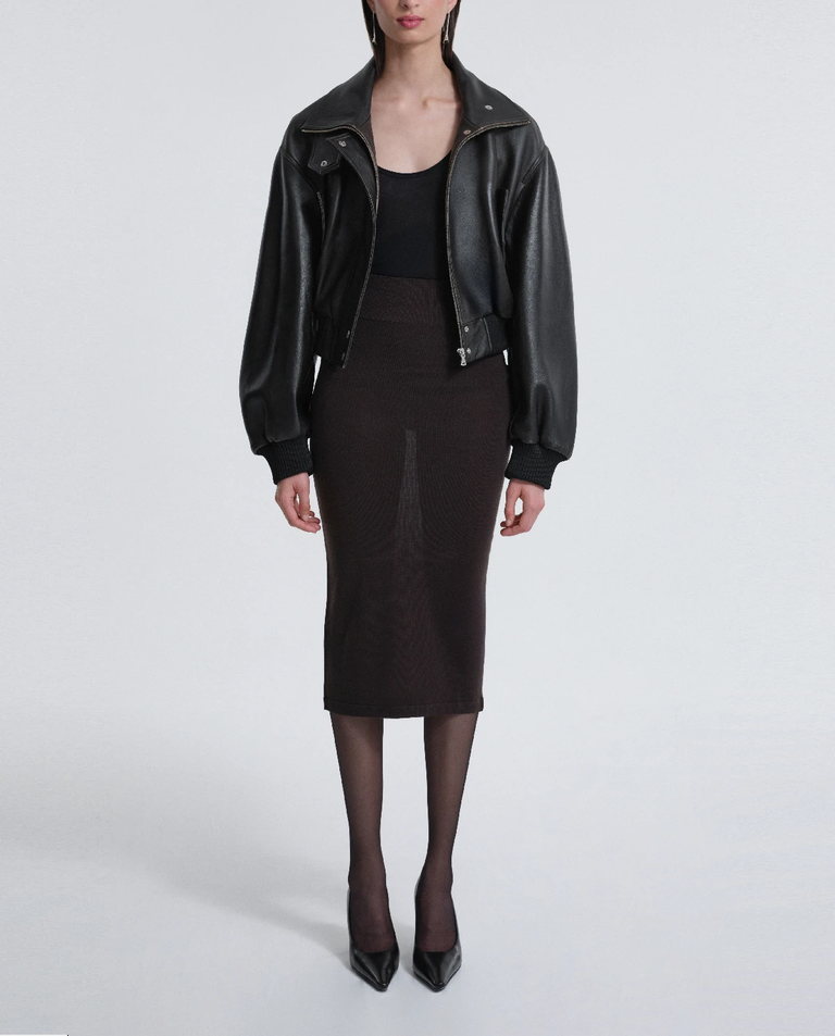 Brązowa kurtka skórzana Briar - Image #5