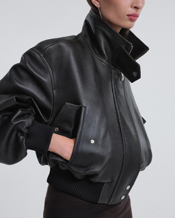 Brązowa kurtka skórzana Briar - Image #6