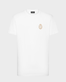 Biały t-shirt z okrągłym dekoltem - Image #0