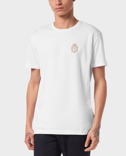 Biały t-shirt z okrągłym dekoltem - Image #0