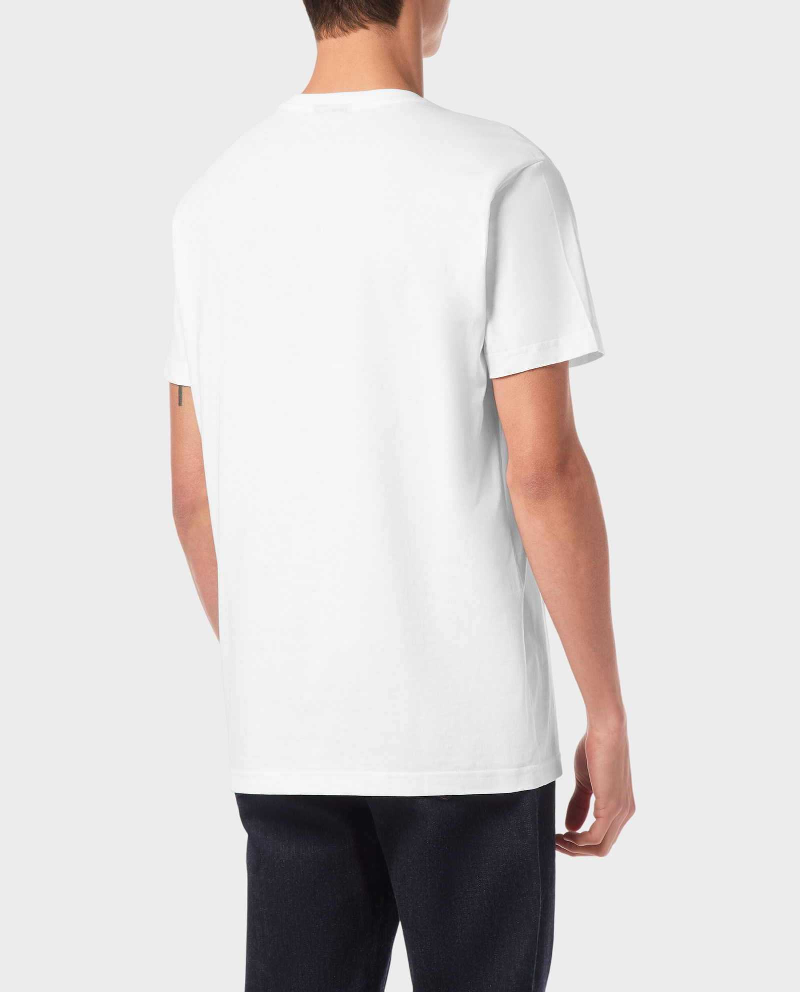 Biały t-shirt z okrągłym dekoltem - Image #1