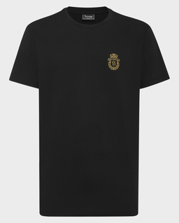 Czarny t-shirt z herbem Crest - Image #0