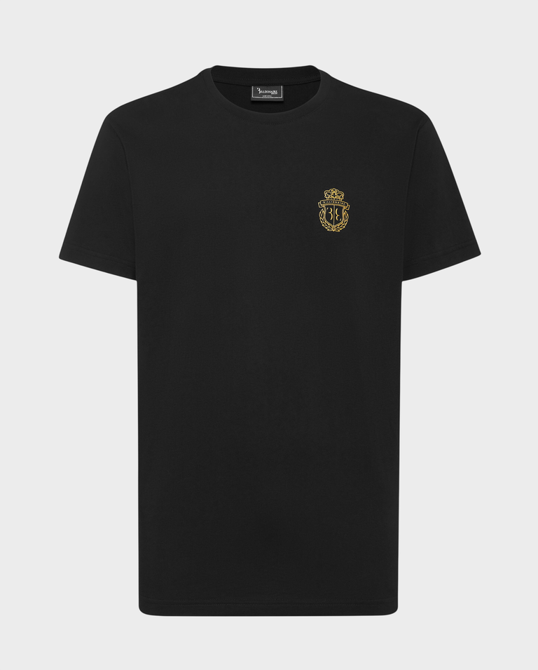 Czarny t-shirt z herbem Crest