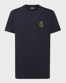 Granatowy t-shirt z herbem Crest - Image #0